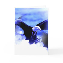 Flying Bald Eagle Card