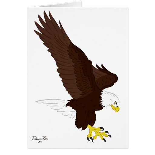 Flying Bald Eagle Greeting Card