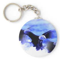 Flying Bald Eagle Keychains