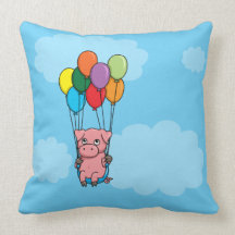 Flying Balloon Pig Pillows