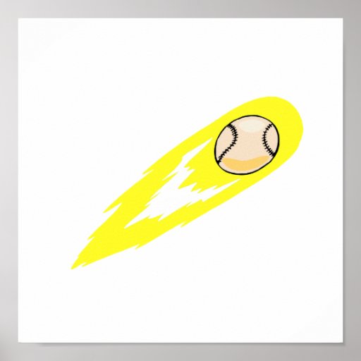 Flying Baseball Posters