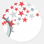 Flying Baseball with Stars Sticker