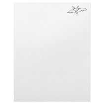 Flying Bat - fun original ink drawing sketch art letterhead