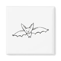 Flying Bat - fun original ink drawing sketch art magnets