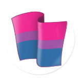Flying Bi Pride Round Sticker