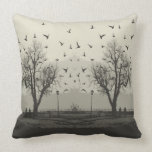 flying birds Throw Pillow pillows