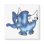 Flying Blue Elephant magnets
