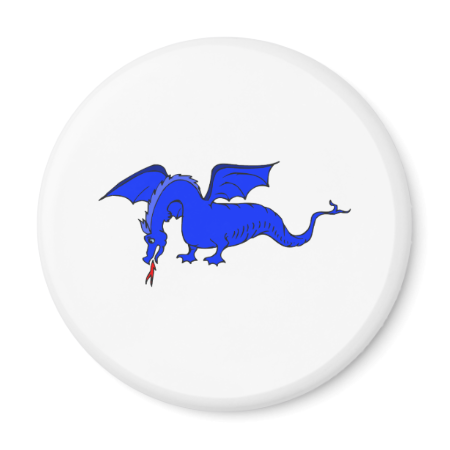 Flying Blue Fire Breathing Dragon Refrigerator Magnets