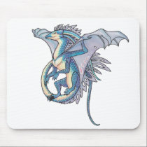 Flying bluedragon mousepad