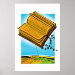 Flying Book Kite Print
