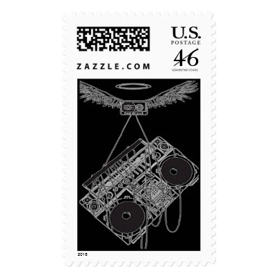 flying boombox stamps by brobob64