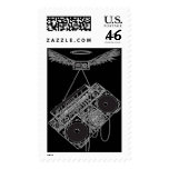 flying boombox stamps