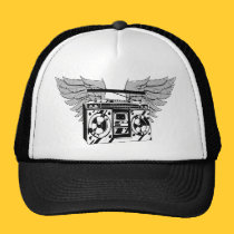 Flying boombox hats