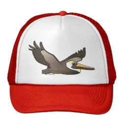 Flying Brown Pelican Trucker Hat