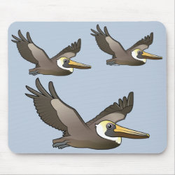 Flying Brown Pelican Mousepad