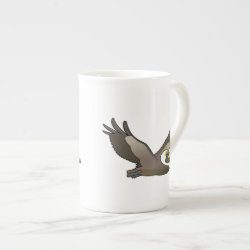 Flying Brown Pelican Bone China Mug