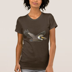 Flying Brown Pelican Women's American Apparel Fine Jersey Short Sleeve T-Shirt