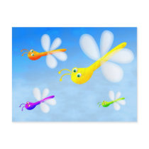 flying bugs postcards