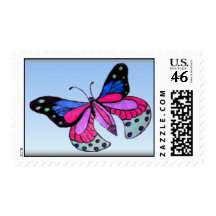 Flying Butterfly Stamp