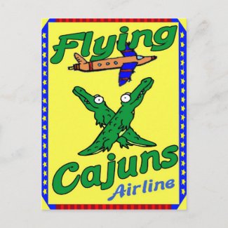 Flying Cajuns postcard
