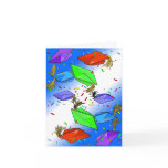 Flying Caps Greeting Cards
