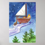 Flying Catboat #1 by Veronica Guzzardi Poster