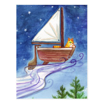 Flying Catboat #1 Postcard