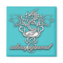 FLYING CHROME DRAGON magnets