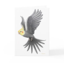 Flying Cockatiel Card