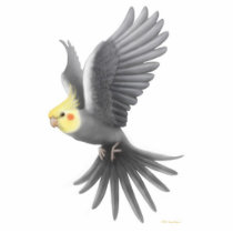 Flying Cockatiel Holiday Ornament Photo Cutout