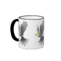 Flying Cockatiel Ringer Mug by twopurringcats Flying Cockatiel Ringer Mug