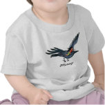 Flying Crow with Little Girl Baby Shirt