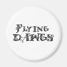 Flying Dawgs Logo Black Fridge Magnets