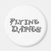 Flying Dawgs Logo Gray Fridge Magnet