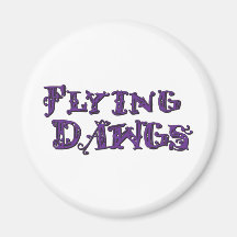 Flying Dawgs Logo Purple Refrigerator Magnets