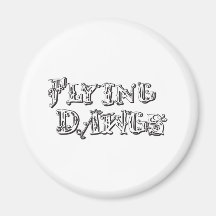 Flying Dawgs Logo White Magnet