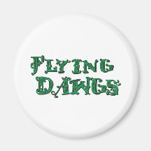 Flying Dawgs Stacked Logo Green Refrigerator Magnets