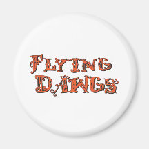 Flying Dawgs Stacked Logo Orange Magnets