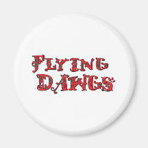 Flying Dawgs Stacked Logo Red Fridge Magnet