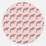 Flying Dolphins Round Sticker
