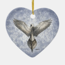 Flying Dove Heart Ornament Personalized ornaments