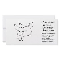 Flying dove hopeful bird fun simple drawing art photo cards