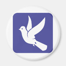 Flying Dove of Peace Icon Refrigerator Magnet
