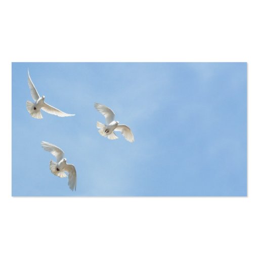 Flying doves business card template (front side)