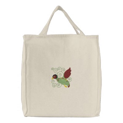 Flying Duck Embroidered Tote Bags by Embroidery4U