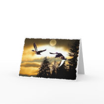 FLYING DUCKS cards by RavenSpiritPrints FLYING DUCKS cards
