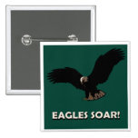 Flying Eagle Square Pinback Button