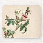 Flying Elephant above rose - beautiful love messag mousepads