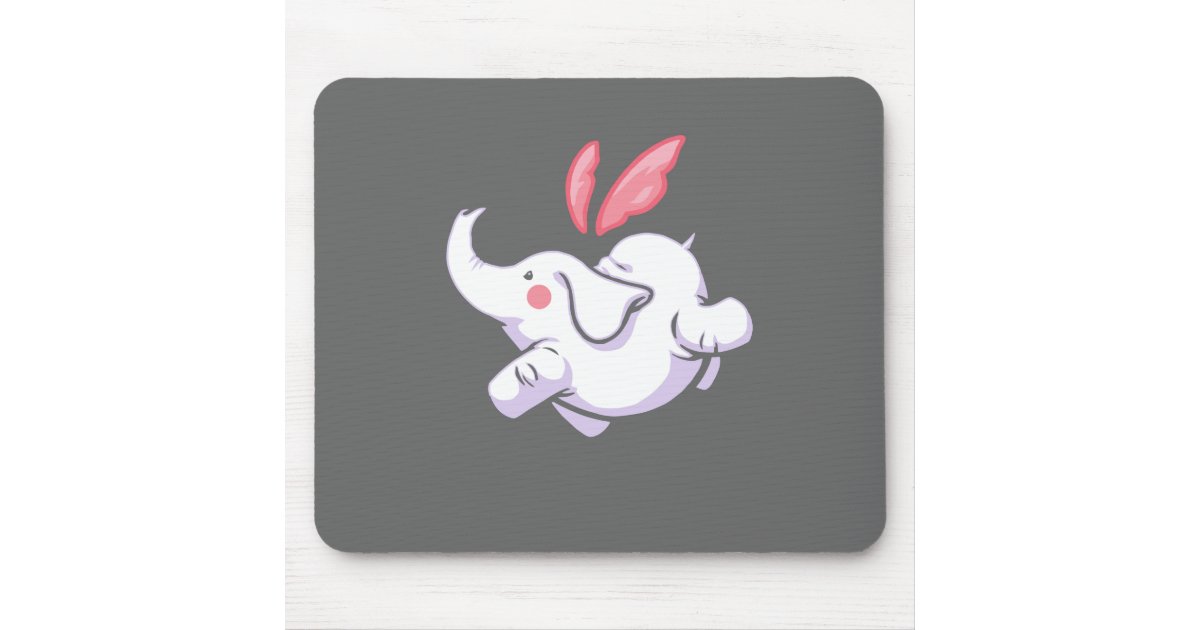 Flying Elephant Mousepad Zazzle