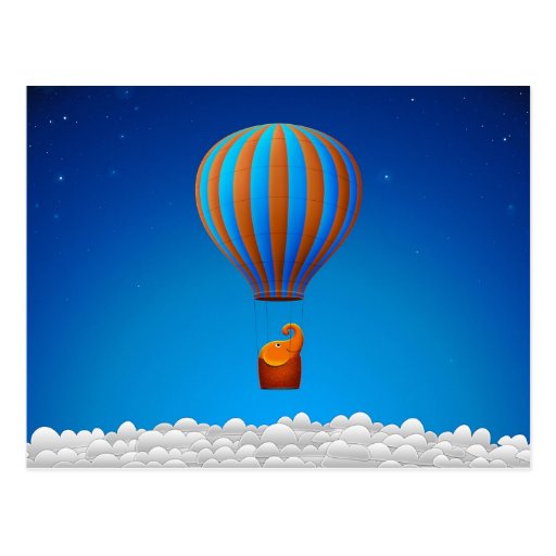 Flying Elephant Postcard